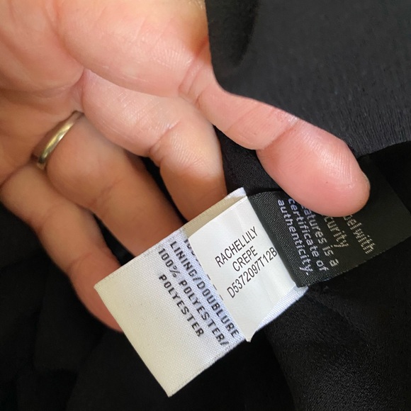 DVF Rachel Lilly Silk Crepe Cowl Neck Dress Black 2 - Picture 3 of 12